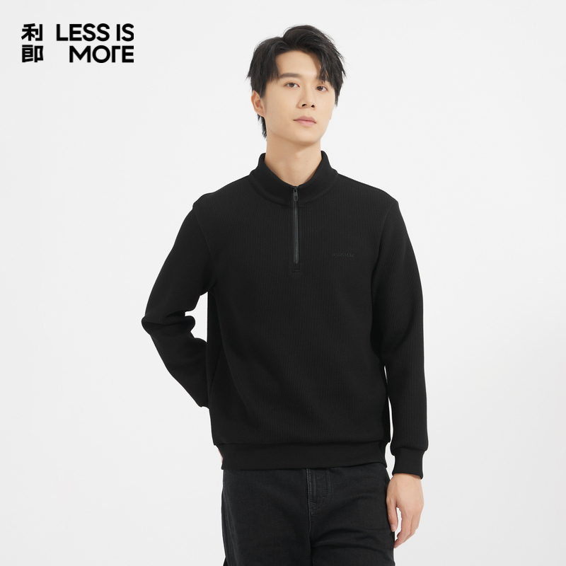 【莫代尔复合提花】利郎青年商务卫衣男2025冬季长袖t恤Q4DTX004