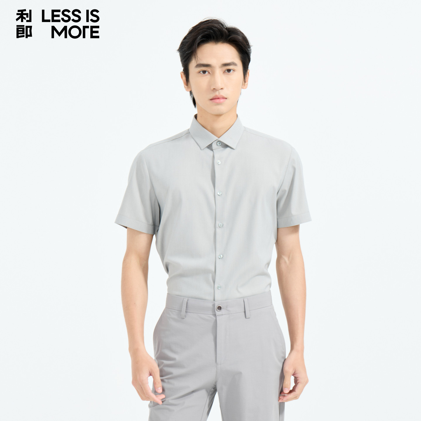 【凉感面料】利郎青年商务短袖衬衫男2026年夏季时尚百搭休闲衬衣