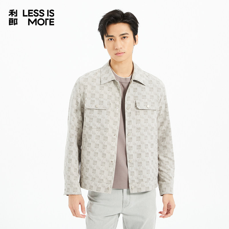 【锦涤印花】利郎青年商务夹克男2025秋季翻领休闲外套男Q5CJK011