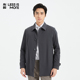 商务休闲弹力风衣外套男 利郎青年商务风衣2026春季 微皱肌理