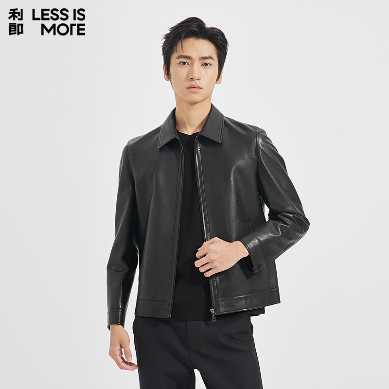【油蜡皮】利郎青年商务商场同款真皮皮衣2025秋季男士轻奢外套