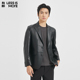 温暖舒适 利郎青年商务商场同款 真皮皮衣2026春季 男士 轻奢外套