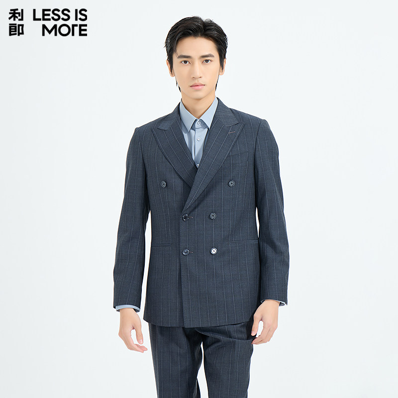 【羊毛混纺】利郎青年商务西服套装2026春季两件套时尚修身西装男
