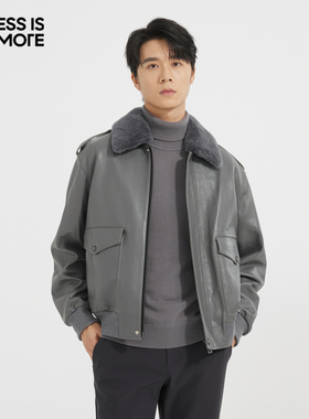 【油蜡皮】利郎青年商务真皮皮衣男2025冬新款轻奢外套男Q4DZP005