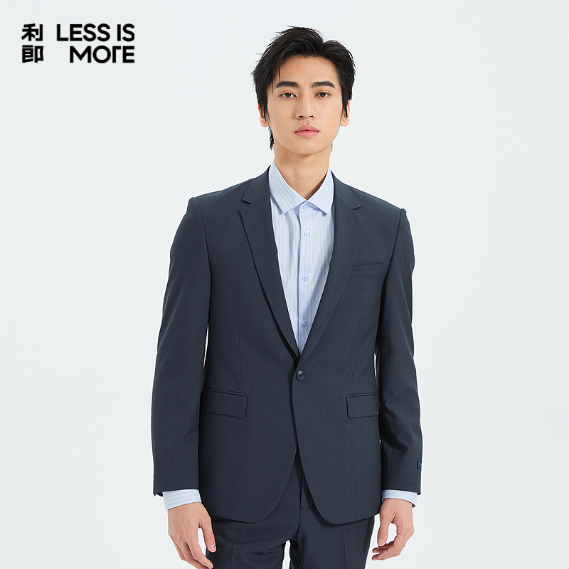 【TR暗条纹】利郎青年商务西服套装2025秋季两件套时尚修身西装男