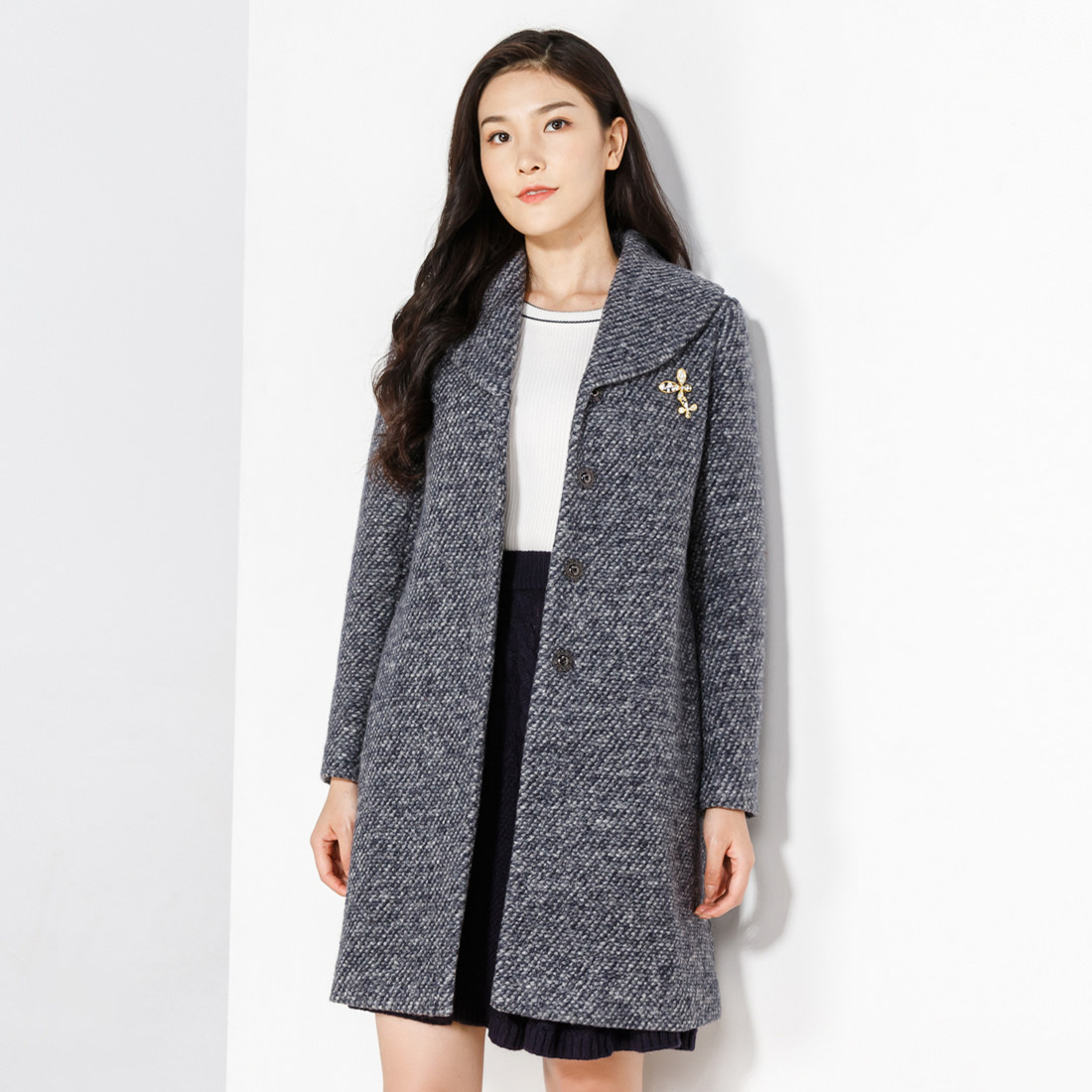 玫而美毛呢外套女中长款羊毛西装领粗纺休闲中年呢子休闲冬季大衣,女装/女士精品,毛呢外套,淘宝优惠券,粉丝福利购,淘宝优惠卷