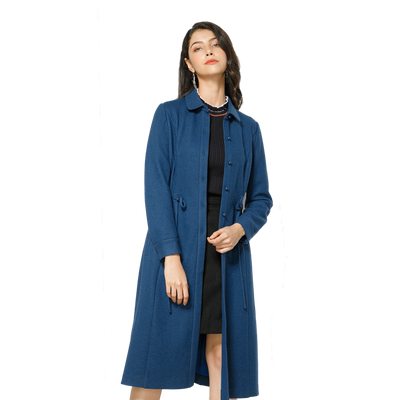 玫而美品牌专柜时尚通勤羊毛风衣