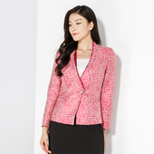 玫而美外套女长袖 上衣 小香风通勤职业一粒扣春秋小西装 西装 领修身