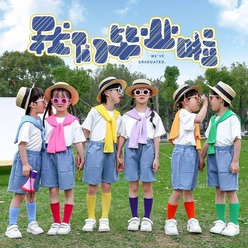 六一儿童演出服小学生服装幼儿园毕业糖果团体舞蹈合唱啦啦队表演