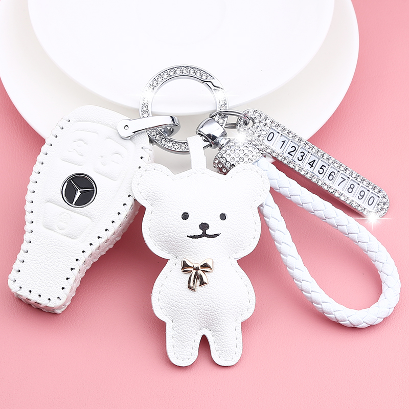 专用于奔驰汽车真皮钥匙包套