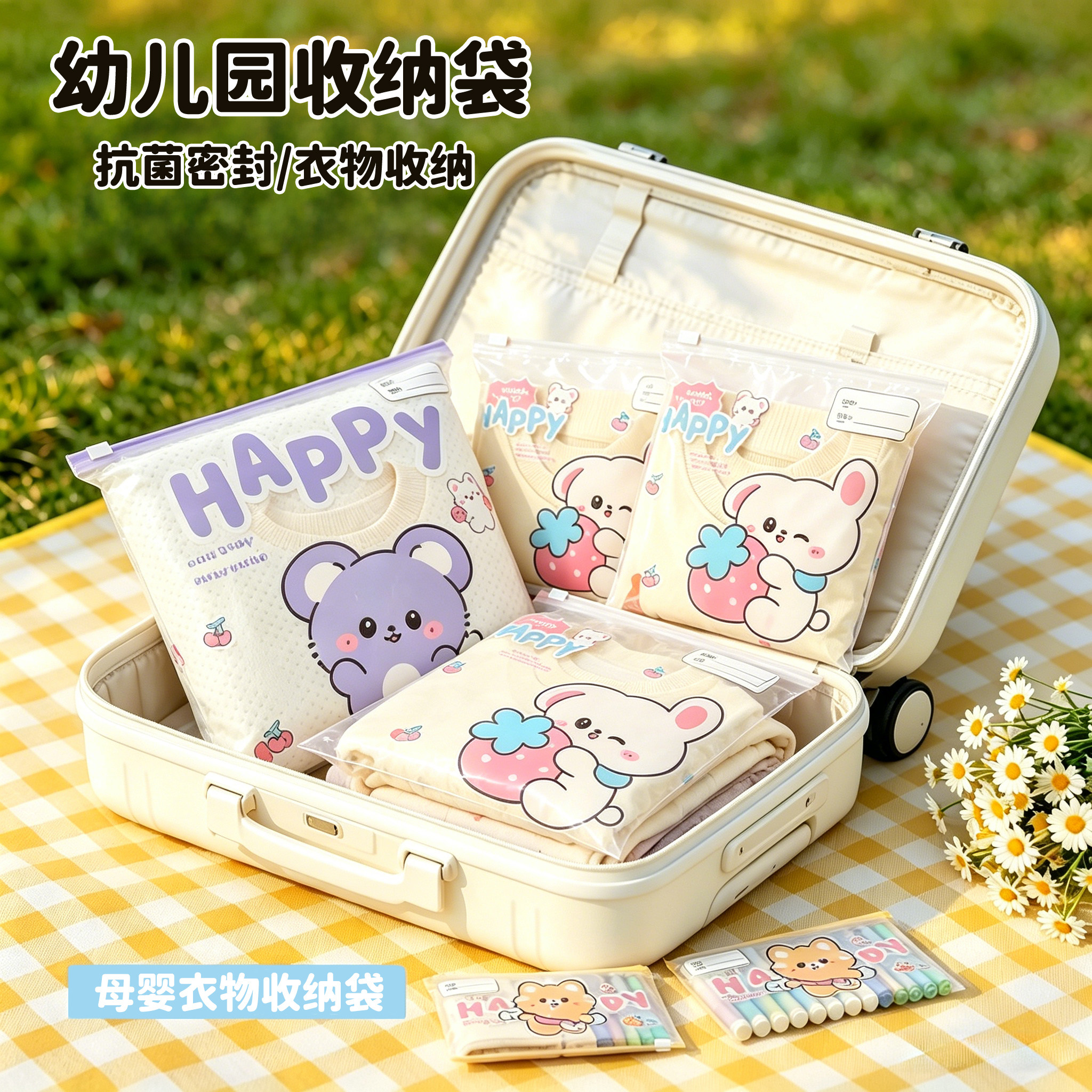 幼儿园衣服收纳袋儿童入学分装袋