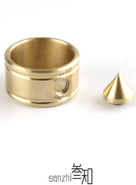 复古黄铜DIY锥形指环戒指
