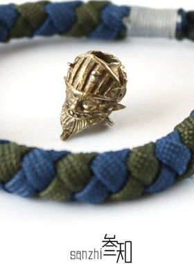 diy情侣配饰编织逆鳞紫铜手绳