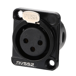 艾威尚纯铜三芯卡侬公母座卡农麦克风调音台XLR连接器专业音频座