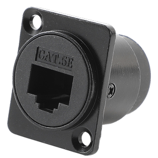 机箱超五六类网口CAT5E/6A万兆网络RJ45压接对接插座面板D型模块