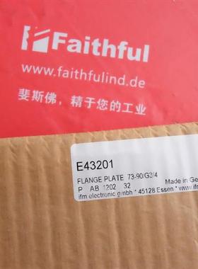 议价IFM E43201 易福门全新法兰 FLANGE PLATE 73-90/G3/4