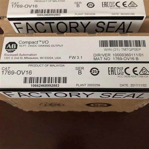 议价1769-OV16 CompactLogix 16 Pt 24VDC Sink D/O全新原装未拆