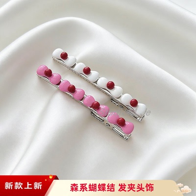 珐琅小蝴蝶结发夹个性百搭款发卡