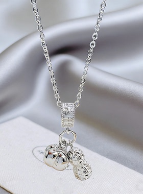 花生小柿子形吊坠项链女好事发生事事如意好运寓意精致小众风独特