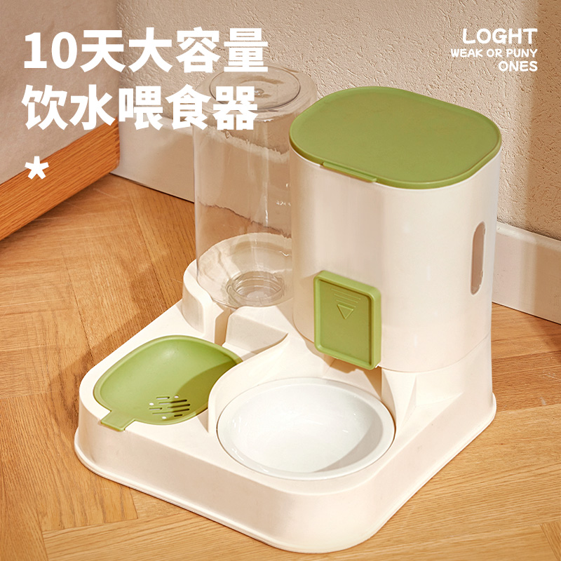 猫咪饮水机自动喂食一体