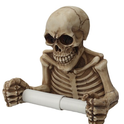 复古壁挂骷髅纸巾摆件