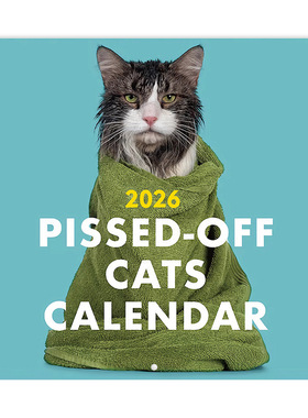 跨境新品 2026 CALENDAR PISSED-OFF CATS 生气猫日历 骑马钉挂历