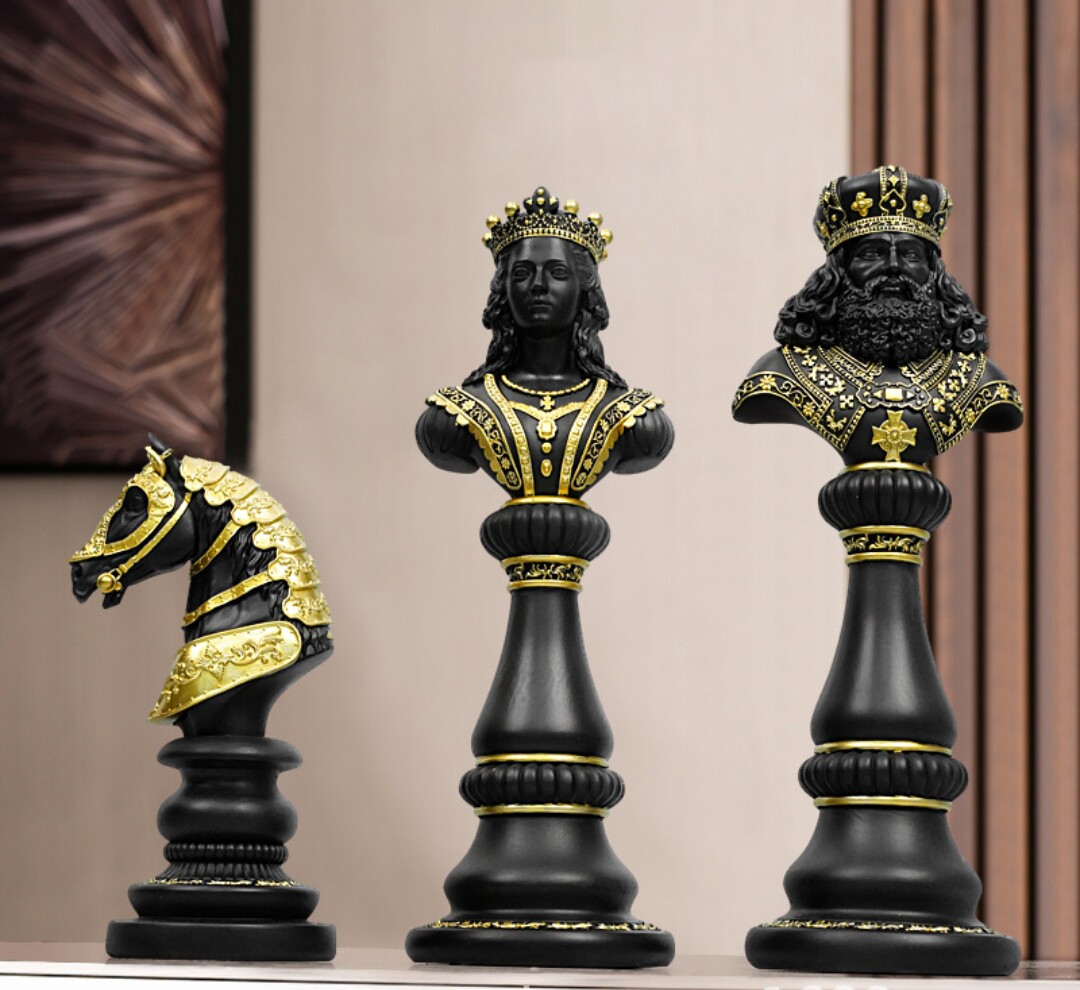 跨境新品国际象棋创意摆件家居高档装饰品样板房酒柜桌面玄关装饰