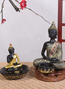 创意东南亚佛像树脂工艺品摆件盘坐佛像桌面工艺品雕像现货批礼物