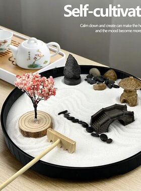 亚马逊禅宗花园办公家居微景观禅意沙盘工艺品摆件装饰礼物批