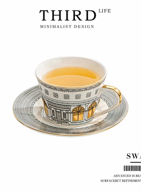 Life's·Swan·金边欧式轻奢风杯具陶瓷咖啡具套装下午茶 |天鹅堡
