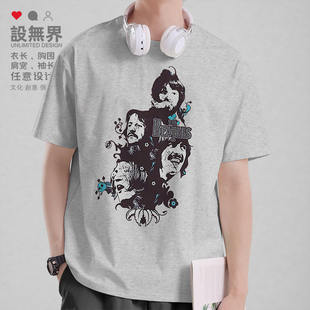 The Beatles披头士乐队周边短袖T恤男女欧美风上衣潮0015设 无界