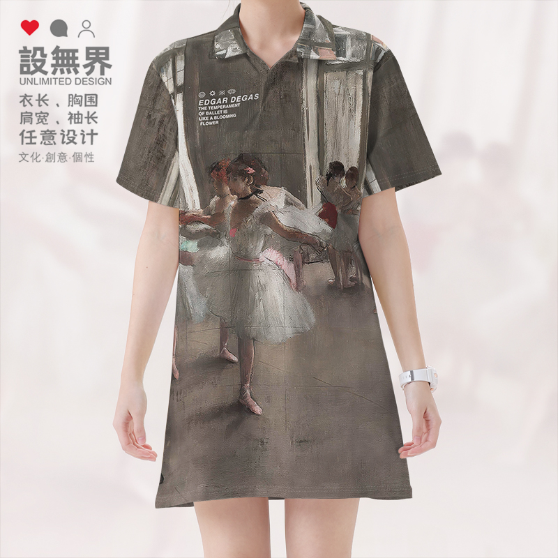 埃德加德加EdgarDegas油连衣裙