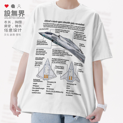 中国下一代隐形战机亮相飞机T恤