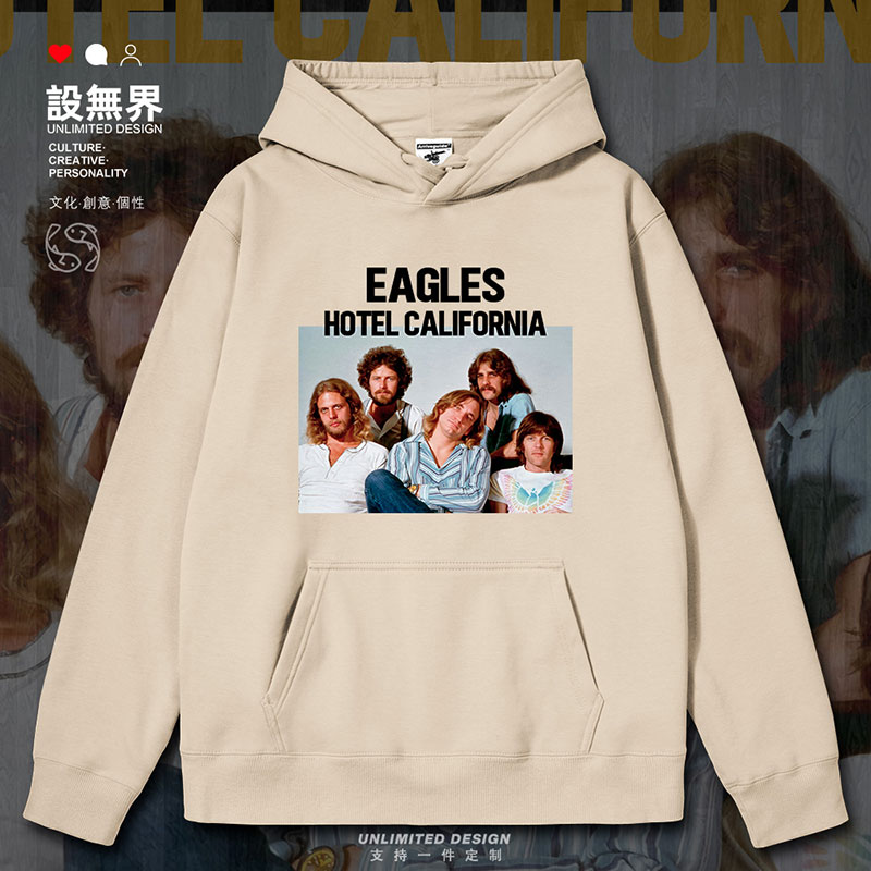 著名摇滚乐队老鹰加州旅连帽卫衣