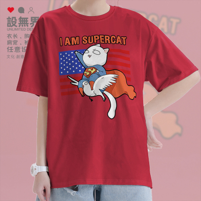 猫猫恶搞DC超人美国英雄短袖T恤