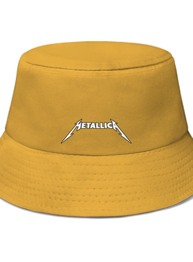 金属之王乐队Metallica纪念男女户外防晒太阳帽渔夫帽潮夏设 无界
