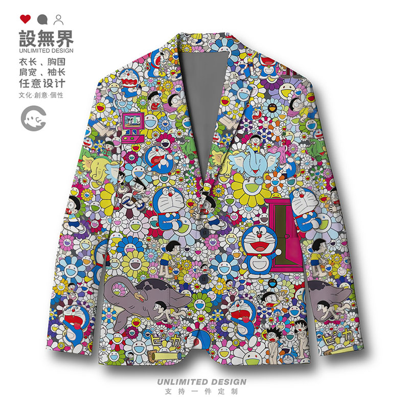 村上隆机器猫哆啦A梦太休闲西装
