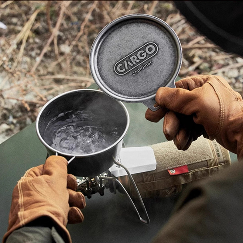 韩国CARGO雪拉碗户外野餐餐具不锈钢小餐盘可堆叠吃饭碗明火直烧