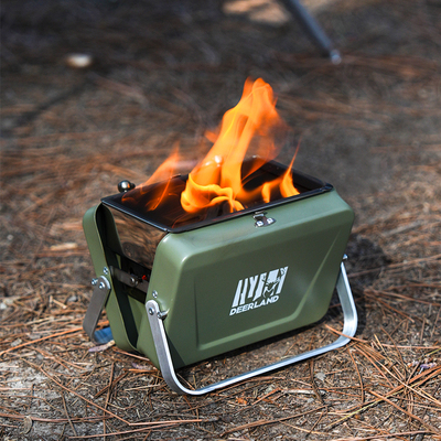 白鹿领地烧烤炉户外便携火炉折叠迷你烧烤架家用小型炭火烤肉炉子