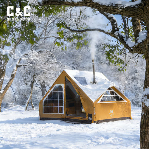 CC半岛户外充气帐篷10平家庭露营卧室客厅野营过夜帐篷拓展屋型帐