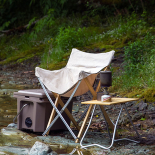 SnowPeak雪峰户外露营折叠椅子便携Take竹材折叠椅加高LV 085 086