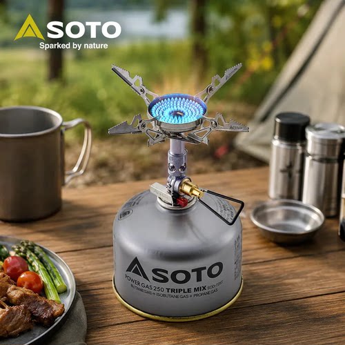 日本soto风神炉头SOD-311GS户外露营徒步登山轻量化防风稳压炉具