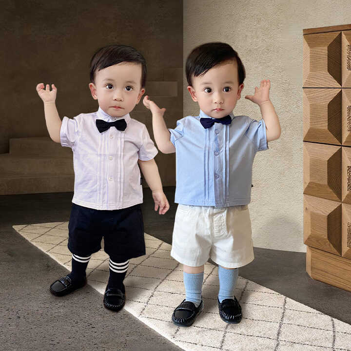 周岁礼服男童纯棉短袖夏款