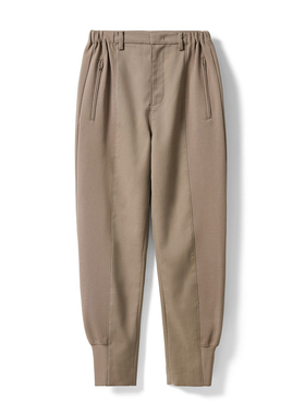 羊毛气球裤窄脚松弛有腔调廓形休闲裤潮流-YGAW011