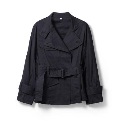 经验翻领麻黏夹克式风衣 - YGAW013