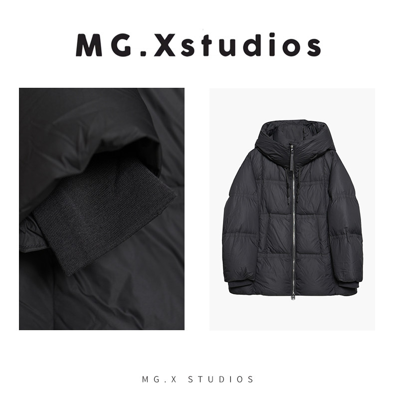 【暖屿】经典连帽茧型鹅绒服 - YGAW6735