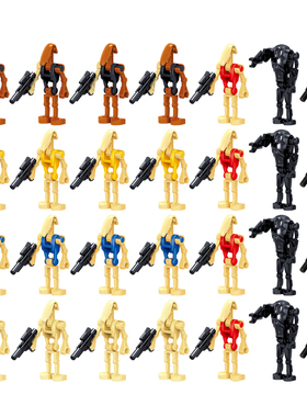 国产益智星球大战帝国保安K2SO超级战斗机器人罗杰拼装积木人仔