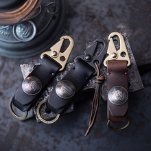 山岩原创设计 山系风户外露营多功能战术钥匙扣 美国Horween皮革