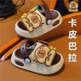 Детские слайдеры, летние мультяшные нескользящие тапочки для мальчиков, мягкая подошва