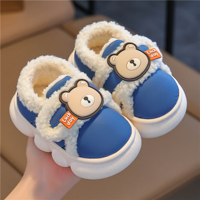 卡通儿童冬季防水棉拖鞋